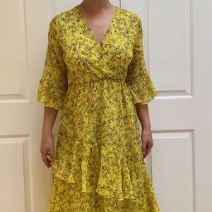 Long bohemian yellow dress